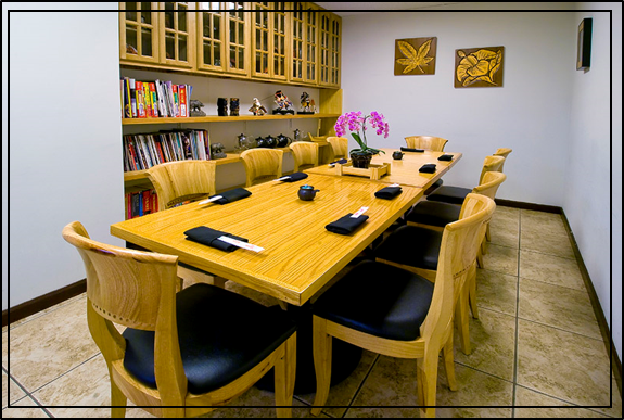 For Sushi Parties. Seats up to 15 guests.